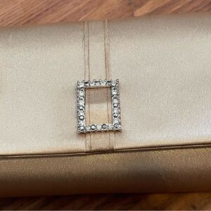 Chic Gold Vintage Clutch with Crystal Detail